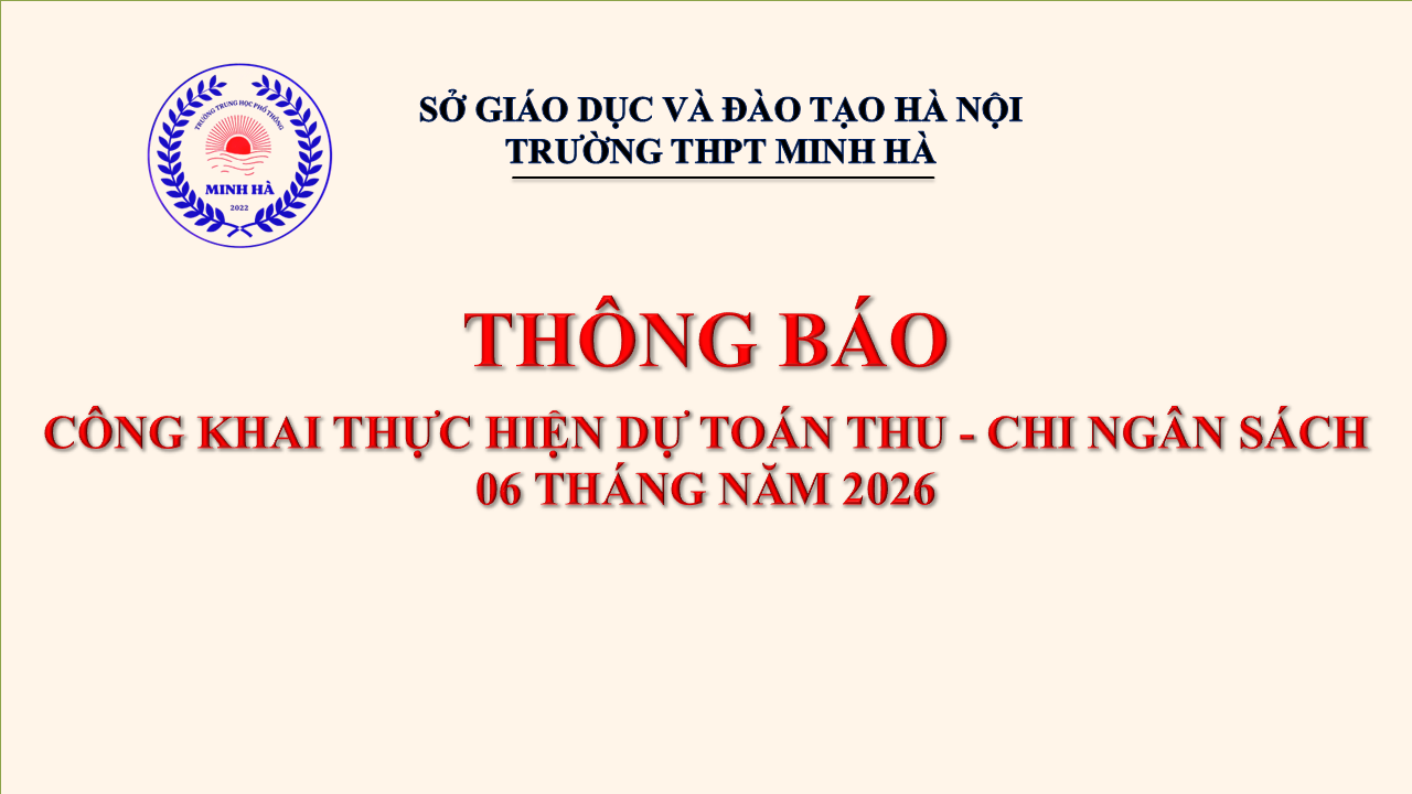 TB công khai dự toán 6 tháng năm 2026