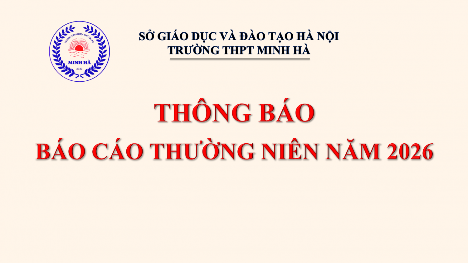Báo cáo thường niên năm 2026
